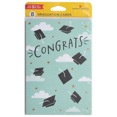 American Greetings Congrats Graduation Hats Greeting Cards - Each - Image 2