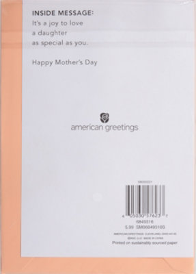 American Greetings Beautiful Daughter Wonderful Mother Mother's Day Greeting Card - Each - Image 3
