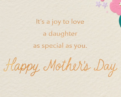 American Greetings Beautiful Daughter Wonderful Mother Mother's Day Greeting Card - Each - Image 2