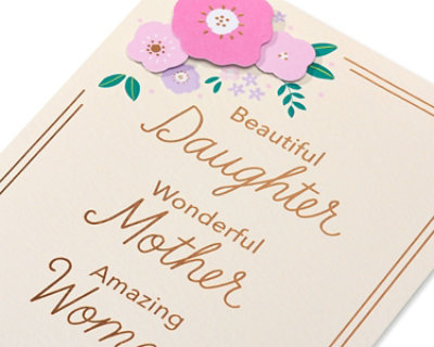 American Greetings Beautiful Daughter Wonderful Mother Mother's Day Greeting Card - Each - Image 4