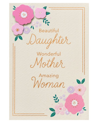 American Greetings Beautiful Daughter Wonderful Mother Mother's Day Greeting Card - Each - Image 5