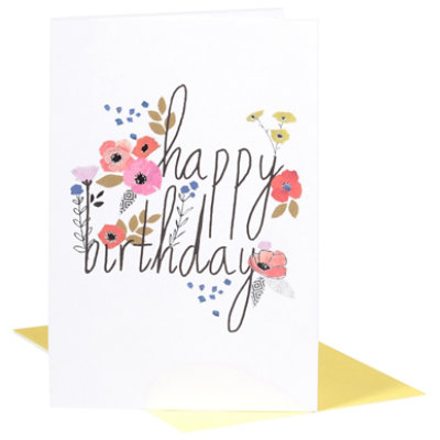 American Greetings Flowers Birthday Card - Each - Image 2