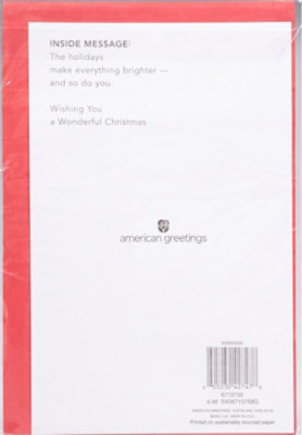 American Greetings Merry Merry Tree Pattern Christmas Card - Each - Image 4