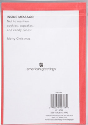 American Greetings Santa Peace Joy Happiness Christmas Card - Each - Image 4