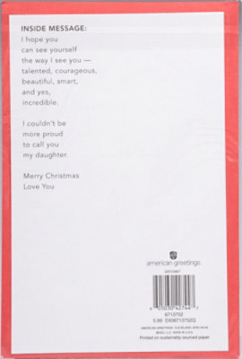 American Greetings Be Yourself Snowflakes Christmas Card for Daughter - Each - Image 4