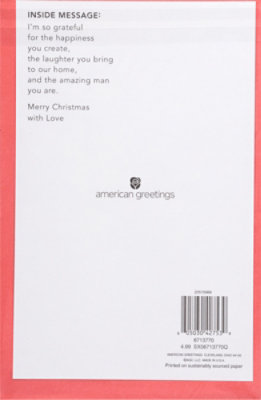 American Greetings Hearth With Christmas Tree Christmas Card to Husband - Each - Image 4