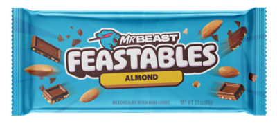 Feastables Almond Chocolate Bar 60g - 2.1 OZ - Image 1