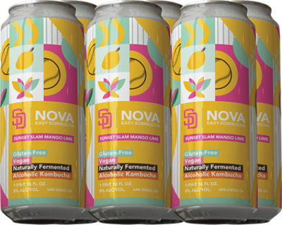Nova Sunset Slam Mango Lime In Cans - 6-12 Fl. Oz. - Image 1