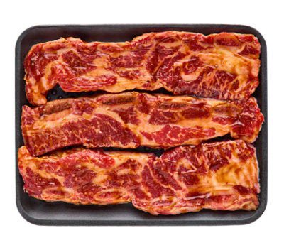 Usda Choice Beef Flanken Rib Bi Kalbi Marinade Up To 10% Solution - LB - Image 1