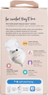 Tommee Tippee Baby Bottle, Natural Start Anti-colic Baby Bottle W/slow & Medium Flow Nipples - Each - Image 3
