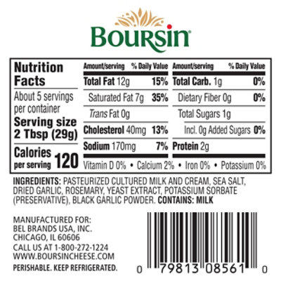 Boursin Rosemary & Black Garlic Cheese Spread - 5.3 OZ - Image 5