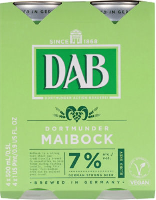 Dab Dortmunder Maibock In Cans - 4-16.9 Fl. Oz. - Image 4