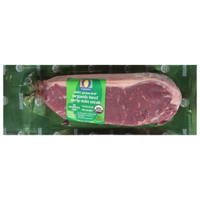 O Organics Beef Steak Top Loin Grass Fed - 10 Oz