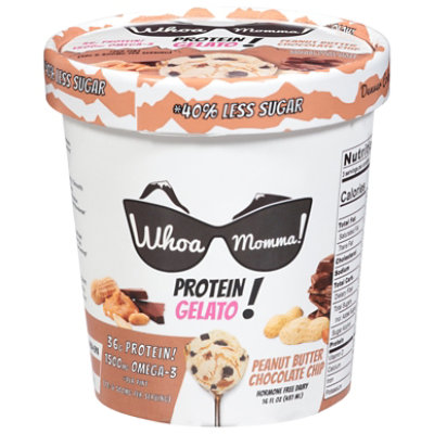 Whoa Momma! Gelato Peanut Butter Chocolate Chip Protein - 16 Oz - Image 1