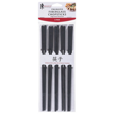 Helen's Chopsticks Black 5 Pair - Each - Image 2