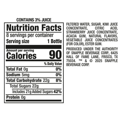 Snapple Kiwi Strawberry - 8-8 Fl. Oz. - Image 7