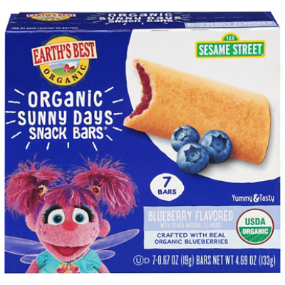 Earth's Best Sesame Street Sunny Days Cereal Bars Blueberry - 4.69 Oz - Image 1