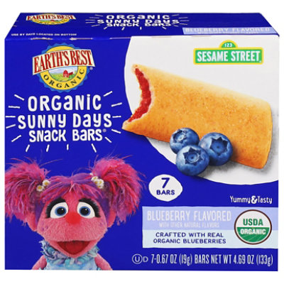 Earth's Best Sesame Street Sunny Days Cereal Bars Blueberry - 4.69 OZ - Image 1