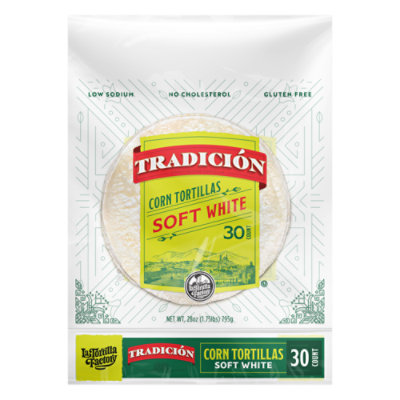 La Tortilla Factory Tradicion White Corn Tortillas - 30 Count - Image 1