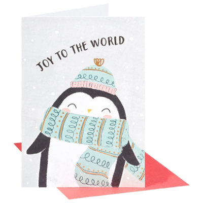 American Greetings Cute Penguin Christmas Card - Each - Image 2