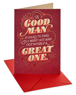 American Greetings A Good Man Valentine's Day Card - Each - Image 1