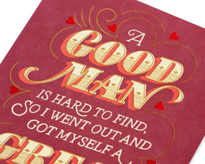 American Greetings A Good Man Valentine's Day Card - Each - Image 4