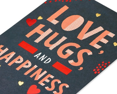 American Greetings Love, Hugs, and Happiness Valentine's Day Card - Each - Image 4