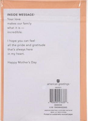 American Greetings Floral Most Amazing Wife Mother's Day Greeting Card - Each - Image 3
