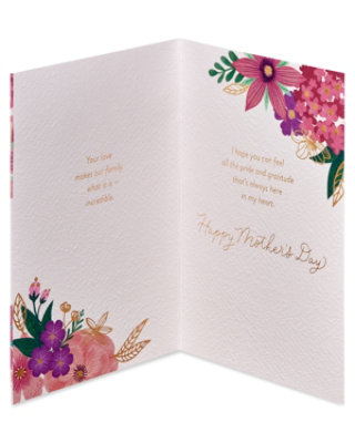 American Greetings Floral Most Amazing Wife Mother's Day Greeting Card - Each - Image 3