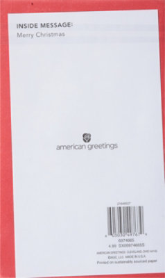 American Greetings Colorful Christmas Card - Each - Image 3