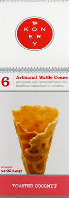 The Konery Toasted Coconut Waffle Cones - 4.5 Oz - Image 2