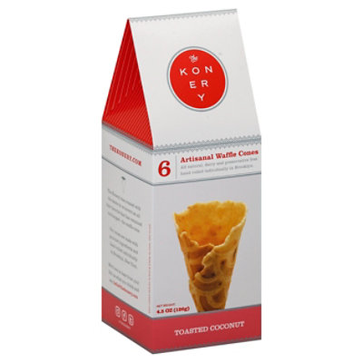 The Konery Toasted Coconut Waffle Cones - 4.5 Oz - Image 1