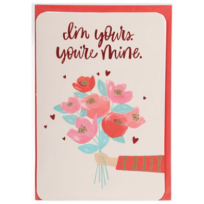 American Greetings I'm Yours You're Mine Flower Bouquet Valentine's Day Card - Each - Image 2