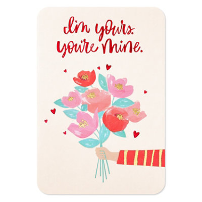 American Greetings I'm Yours You're Mine Flower Bouquet Valentine's Day Card - Each - Image 5