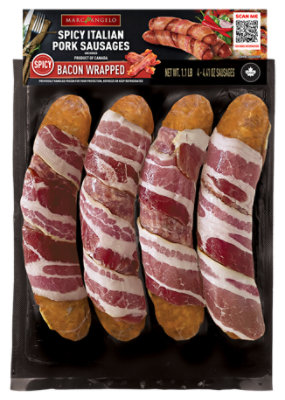 Marcangelo Bacon Wrapped Spicy Sausages - 17.6 Oz - Image 1