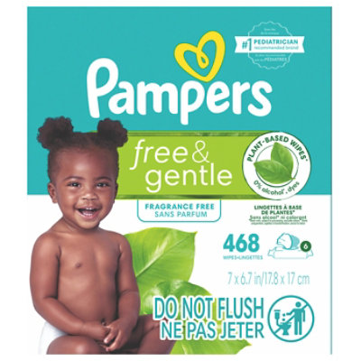 Pampers Free & Gentle 6x Ff Baby Wipes - 468 Count - Image 1
