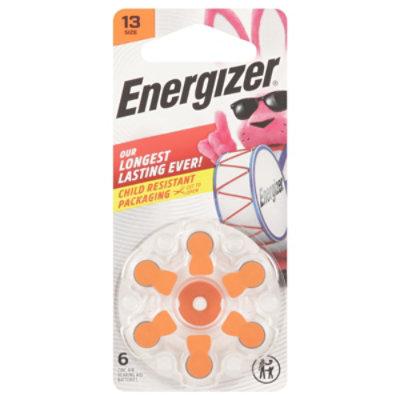 Energizer Hearing Aid Zinc Air 13 Batteries 6 Pack - 6 CT - Image 1