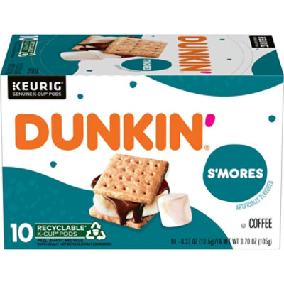 Dunkin 3.70 Ounce Ground Smores 10 Count K-cup - 3.7 OZ - Image 1