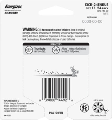 Energizer Hearing Aid Zinc Air 13 Batteries 24 Pack - 24 CT - Image 4