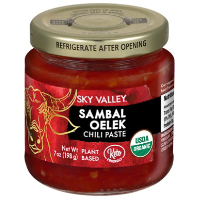 Sky Valley Sambal Oelek Chili Pst Hot Gf - 7 Oz - Image 1
