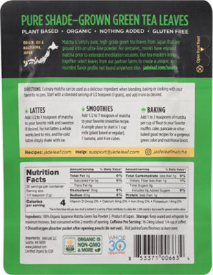 Jade Leaf Matcha Premium Culinary Grade - 0.7 Oz - Image 5