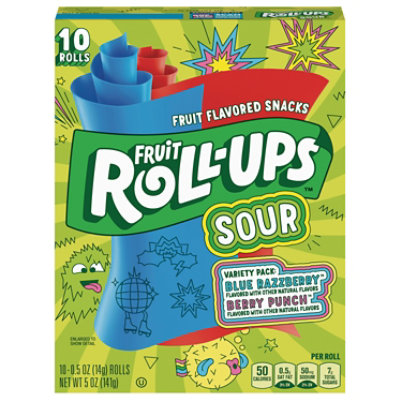 Fruit Roll-ups Sour Fruit Snack 10 Count - 5 OZ - Image 1