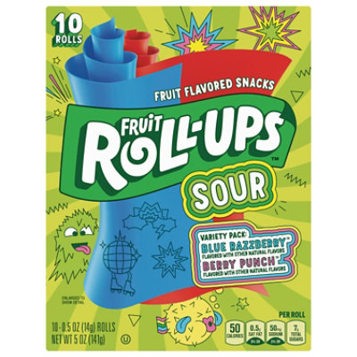 Fruit Roll-ups Sour Fruit Snack 10 Count - 5 Oz - Image 1