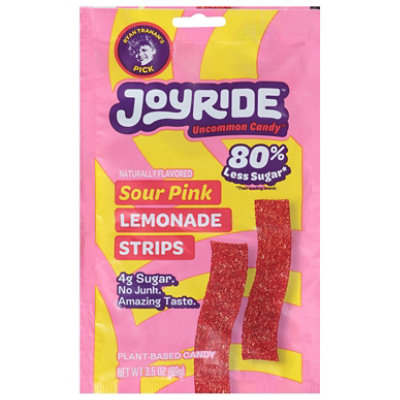 Joyride Low Sugar Sour Pink Lemonade Strips Peg Bag 3.5z
