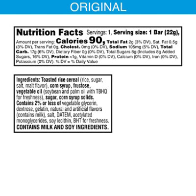 Kelloggs Rice Krispies Treats Squares Original - 0.78 Oz - Image 5