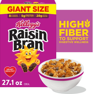 Kellogg's Raisin Bran Original High Fiber Breakfast Cereal - 27.1 Oz
