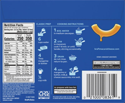 Kraft Original Mac And Cheese Macaroni And Cheese Dinner, 12 Count Pack, 7.25 Oz Boxes - 12-7.25 - Image 5