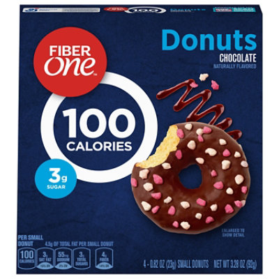 Fiber One Chocolate Donuts - 4 Count - Image 1