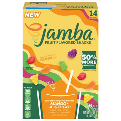 General Mills Jamba Smoothie Inspired Mango-a-go-go Fruit Flavored Snacks - 14 Count - Image 1