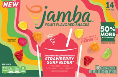 General Mills Jamba Smoothie Inspired Strawberry Surf Rider Fruit Flavored Snacks 14 Count - 14 CT - Image 6